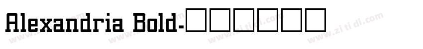 Alexandria Bold字体转换